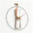 Orange Round Mid-Century Abstract Geometric Open Frame Wall Clock
