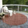 Machine Washable Indoor/Outdoor Xhevrie Terracotta Rug
