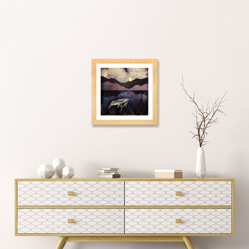 Bond I - impression d'art graphique, Papier avec cadre beige, H 16 po x l 16 po x p 1 po, Blanc