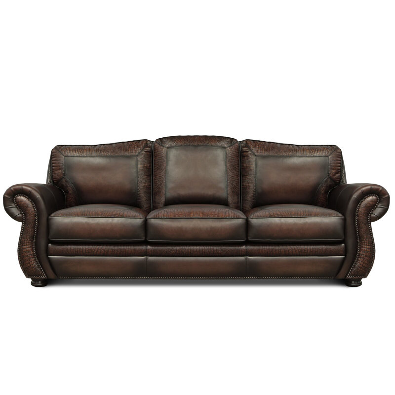 Balentine Leather Sofa, Yes, Nutmeg, Mustang (Maestro Artisano)