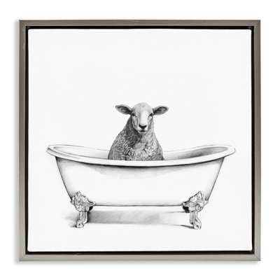 "Sheep in Bathaign S Croquis", art mural encadré par Victoria Borges