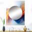 Maribo orange bleu fractal fluidité I - miroir décoratif de fractales, miroir mural moderne, impression d'art en métal-313202119