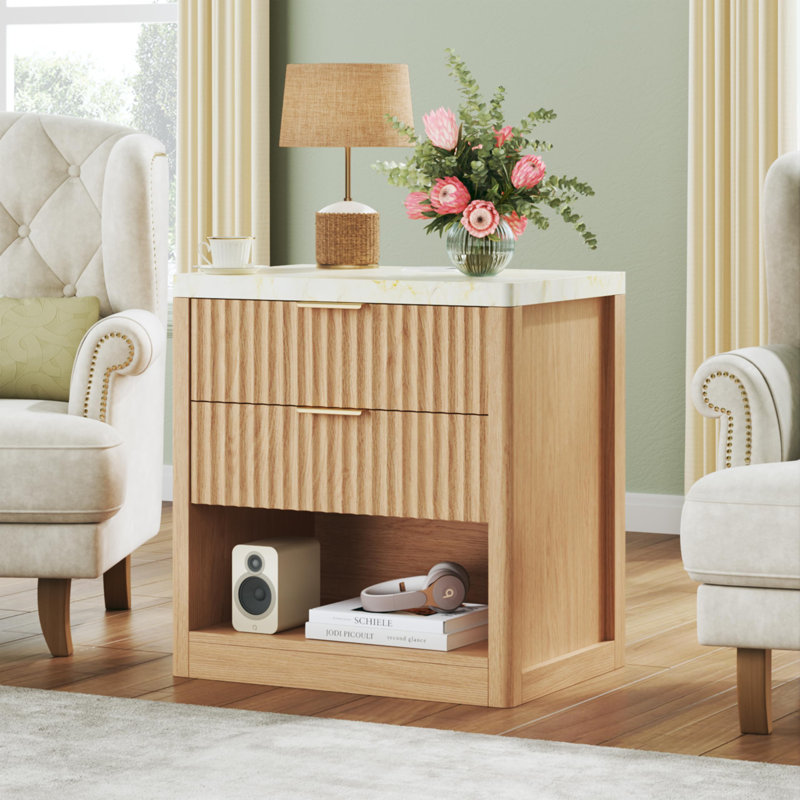 Table de chevet 24 po H avec station de charge sans fil