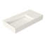 Lavabo de meuble-lavabo de salle de bain en résine de couleur unie, abat-jour blanc mat, 35,42 po de profondeur, 18,02 po de largeur, 5,22 po de hauteur, 53,73 lb, adapté à tous les espaces, aux égratignures et à la décoloration, flexible