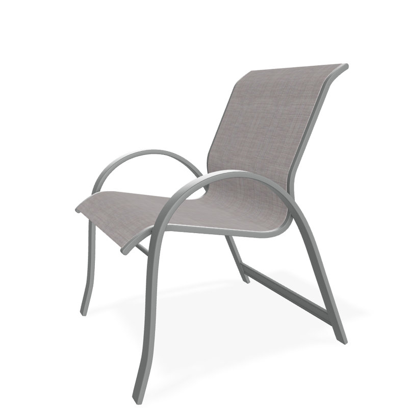 Fauteuil de salle à manger empilable Hiraku, Oursin, Graphite