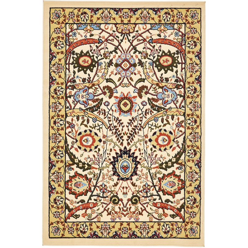Floral Area Rug, Rectangle 122 x 183cm