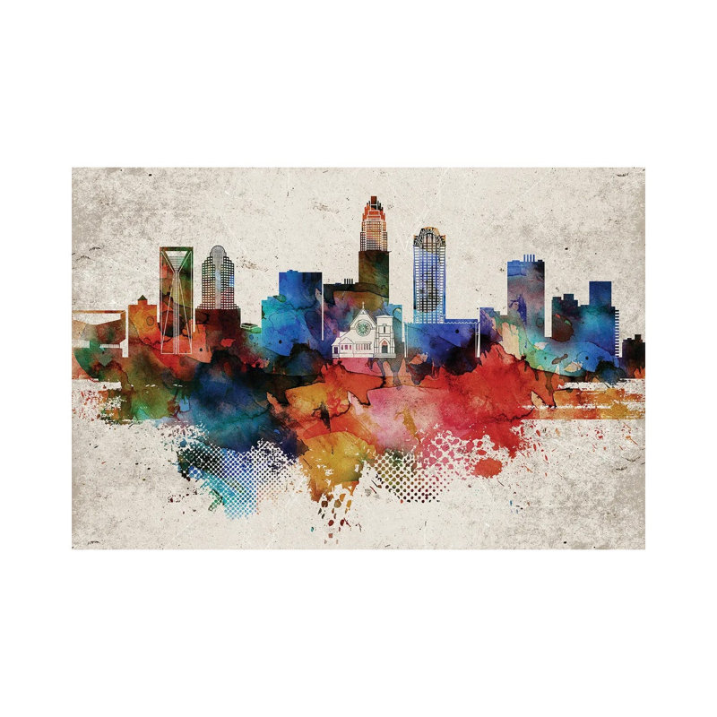 Charlotte Abstract 1 Piece Wrapped Canvas Wall Art, 66.04 cm H x 45.72 cm W x 3.175 cm D