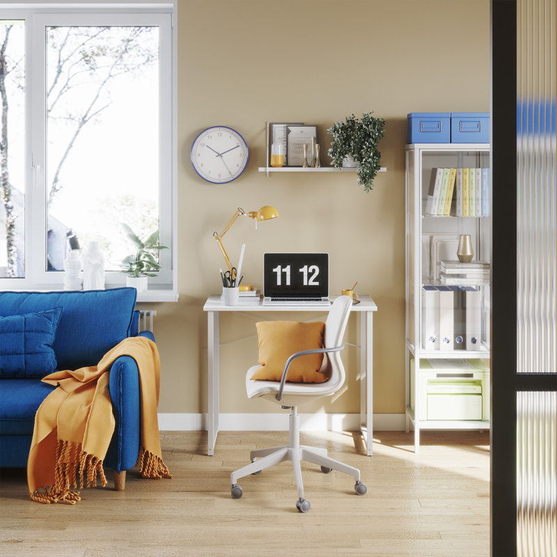Bureau, H 29,13 po x l 31,5 po x P 15,74 po, Blanc / blanc