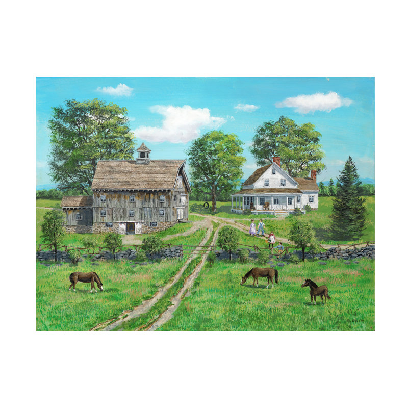 Impression sur toile tendue Haylen Lets See the Horses, H 14 po x l 19 po x P 2 po
