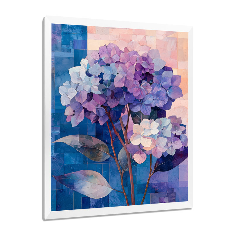 Murray - Floral Canvas Wall Art, H 44 po x l 34 po, Blanc, Picture Framed