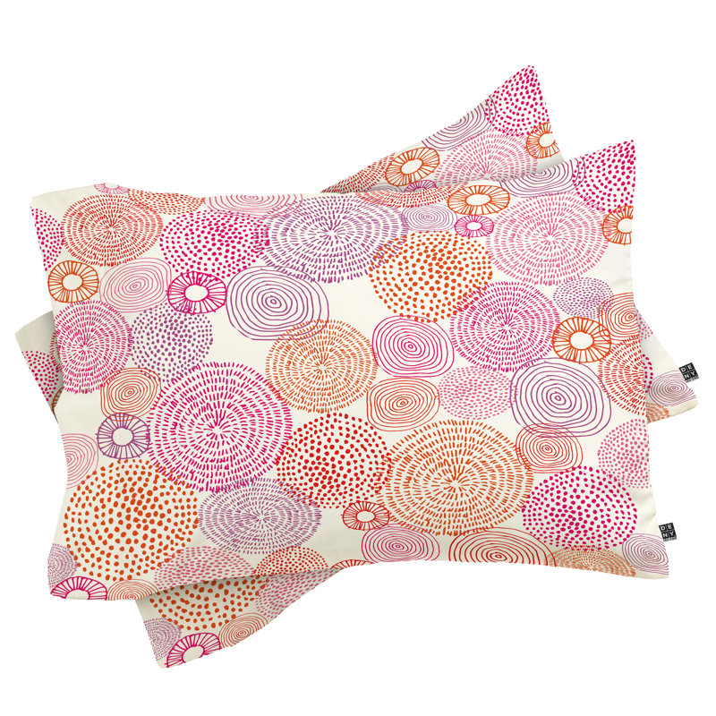 Circles In Colours I Pillowcase, Standard