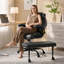 Fauteuil de bureau ergonomique pivotant à pieds croisés, repose-pieds rotatif à 360 °, roues, réglage de la hauteur pour une assise flexible-2130795494-2130795489