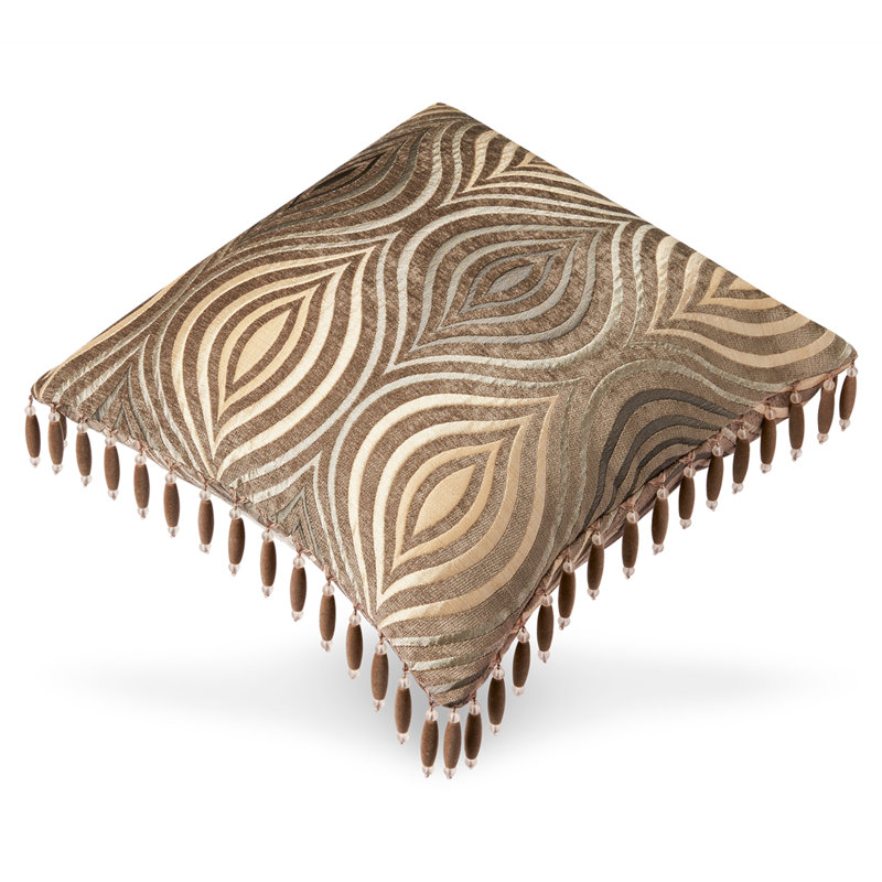 Tribal Trimmed Tassels Throw Pillow