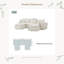 Canapé modulaire de 109,4 po, configurations en forme de U / en L / de canapé-lit / droit, velours côtelé adapté aux animaux de compagnie, aucun assemblage requis, modules légers-438329994