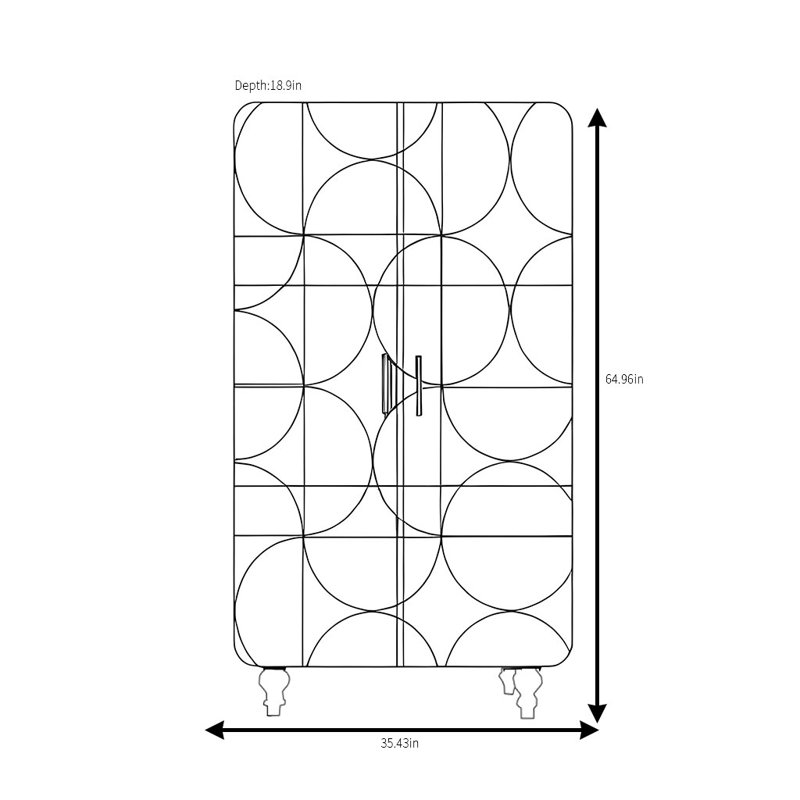 Armoire demi-ronde multifonctionnelle