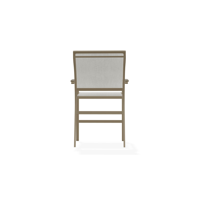 Chaise de café empilable en aluminium Bazza, Bois de plage, Huître Augustine