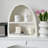 15.16" Nordic Style White Arched Wall-Mounted Shelf, Wall Storage Organizer for Cosmetics & Cups