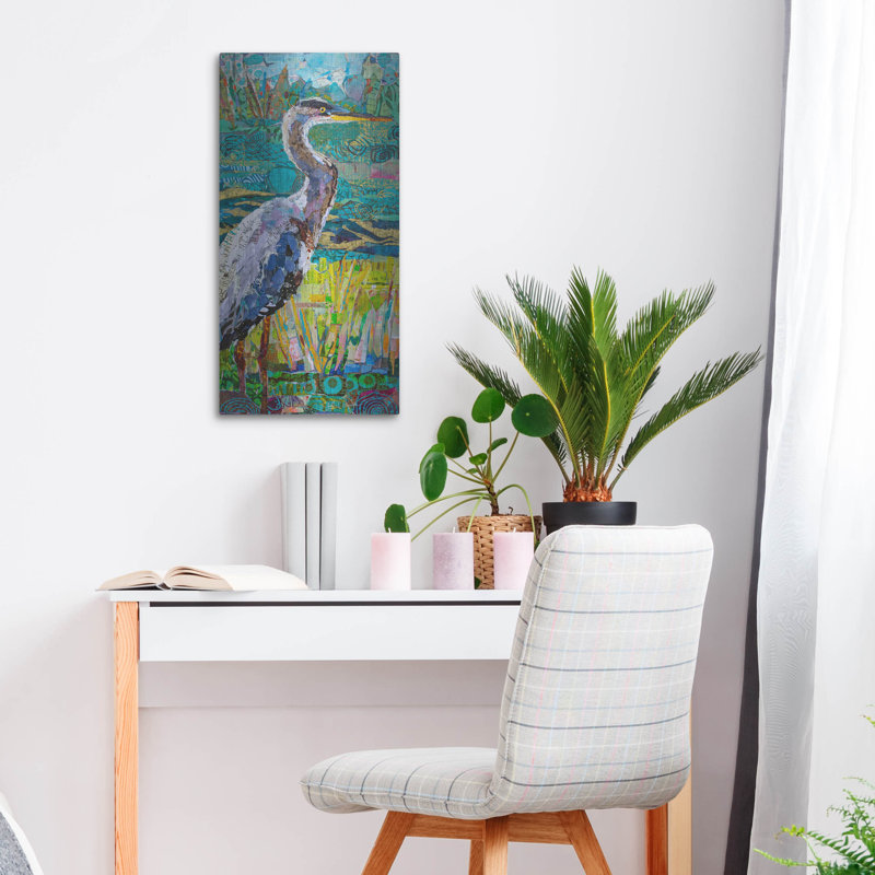 «Great Blue Heron 2» par St. Hilaire Elizabeth, H 24 po x l 12 po