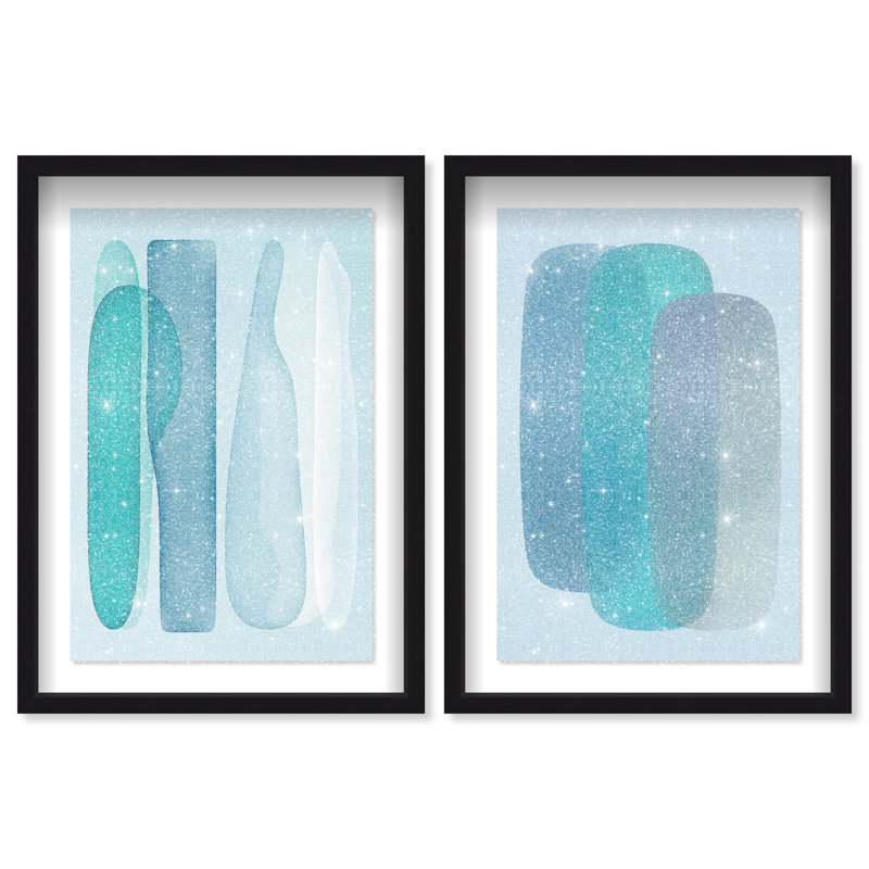 Glacier Gradients Set Set by Oliver Gal, 51"H x 35"W, Black Shadowbox