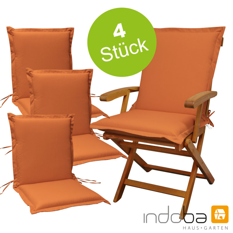 Afrin Dining Chair Cushion, 9 cm H x 50 cm W x 100 cm D, Orange