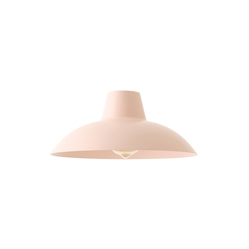 12.2cm H Metal Bowl Pendant Shade ( Screw On ), Dusky Pink