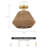 Nelsen Rattan Semi Flush Mount
