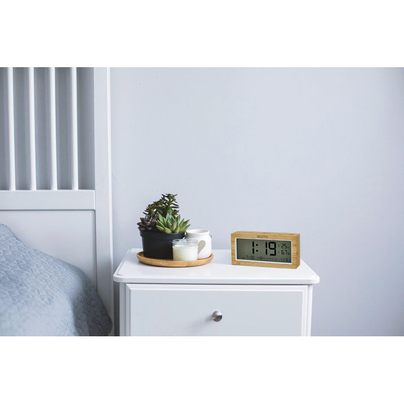 Bulova B1375 Brookside LCD Alarm Clock