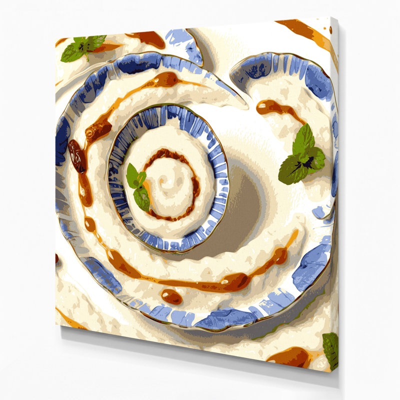 Art mural sur toile beige, Desserts, H 32 po x l 32 po