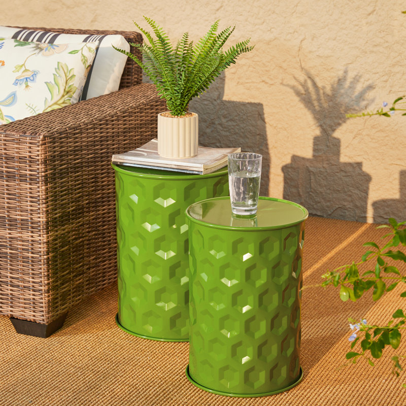 Tabouret de jardin en métal Loiret, Noir