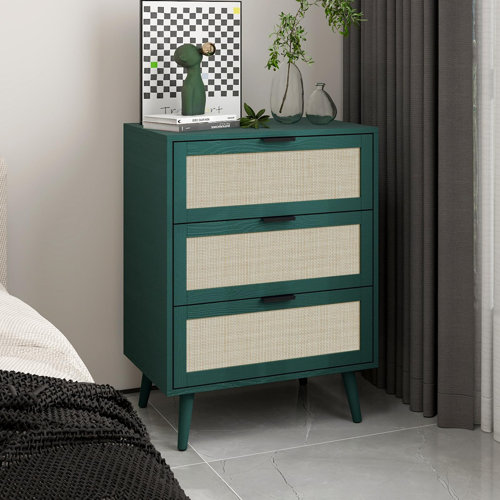 Bay Isle Home Amekia 3 - Drawer Nightstand & Reviews | Wayfair