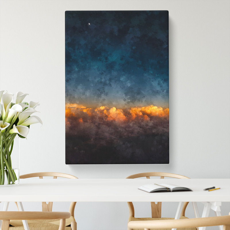The Moon Above Nebraska - Wrapped Canvas Painting, 76cm H x 50cm W x 3cm D