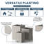 Ensemble de 3 pots à fleurs en ciment de 13 po, 16 po et 19 po de hauteur-300205100
