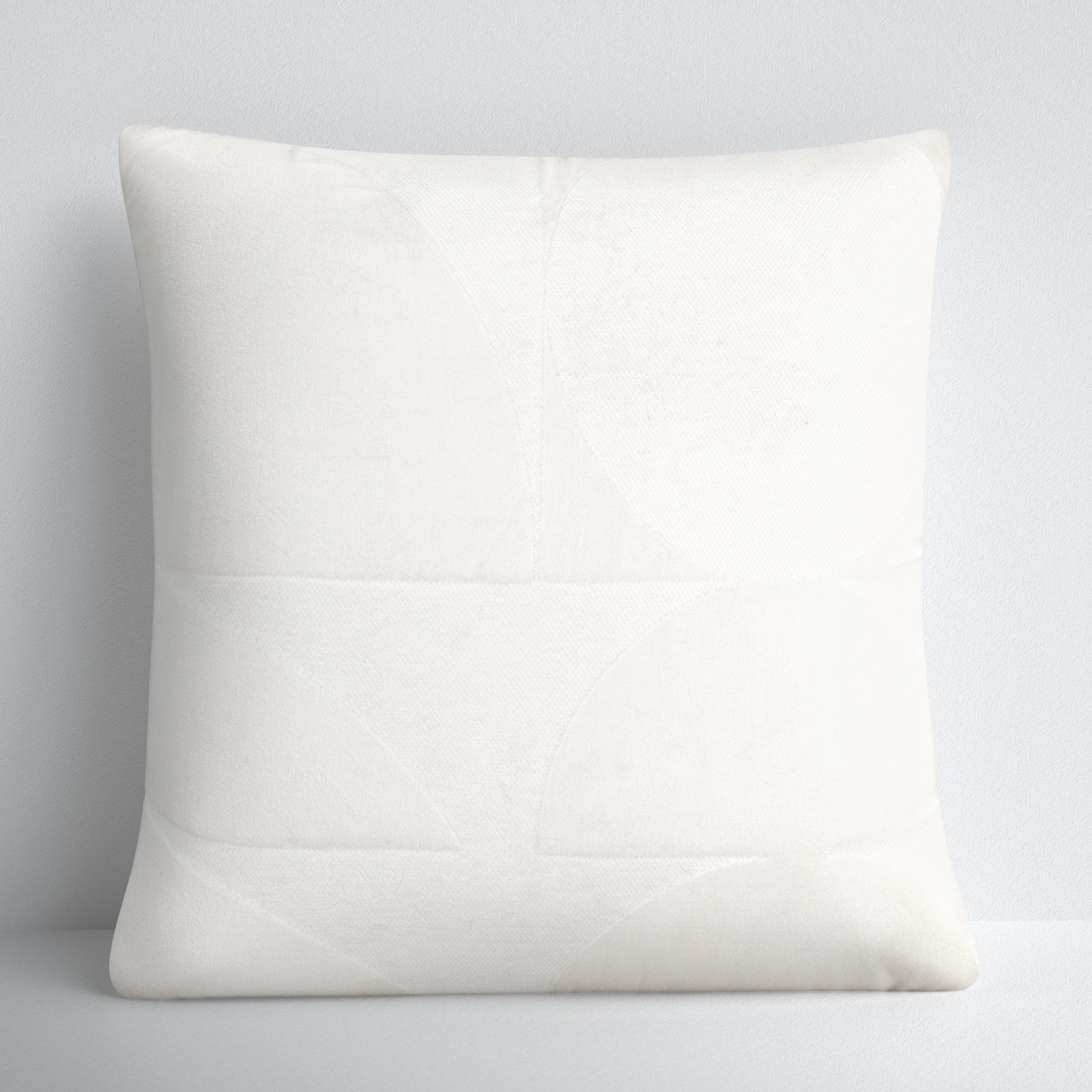 Joshelin 20" x 20" Embroidered Throw Pillow, White