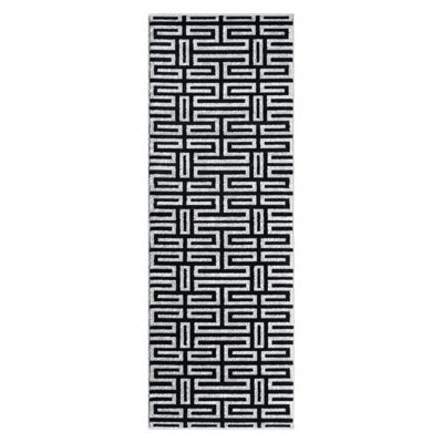 Vladya Grey Abstract Geometric Area Rug