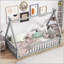 Lit simple en forme de tente - tipi avec garde-corps-42952038