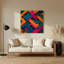 Abstrait, formes, 47, art mural en métal vert-183867947