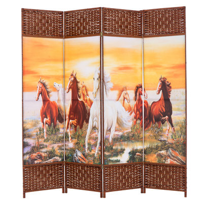 Frontroth 70'' W x 70.75'' H 4 - Panel Folding Room Divider
