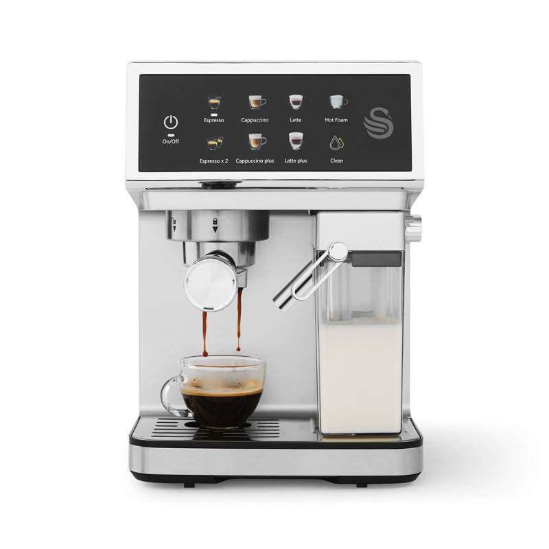 Swan SK22154 Pump Espresso Digital Coffee Machine, Digital Touch Controls with 8 Pre-Sets, 20 Bar Pressure.