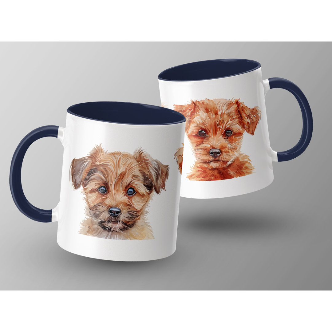 Adorable Watercolor Terrier Puppies 11oz Coffee Mug
