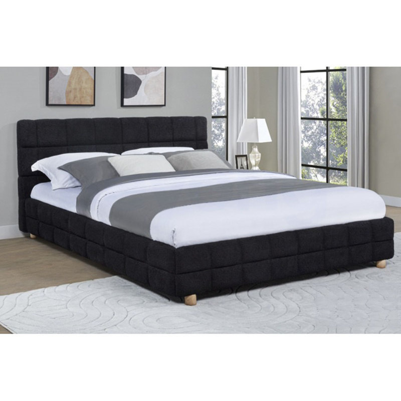 Lit plateforme grand moderne Modern, Noir