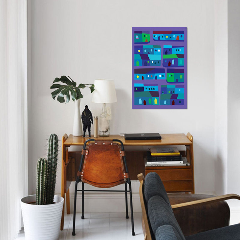 « tepito de azul », impression sur toile, H 60 po x l 40po x P 1,5 po, Toile tendue, Pas de tapis