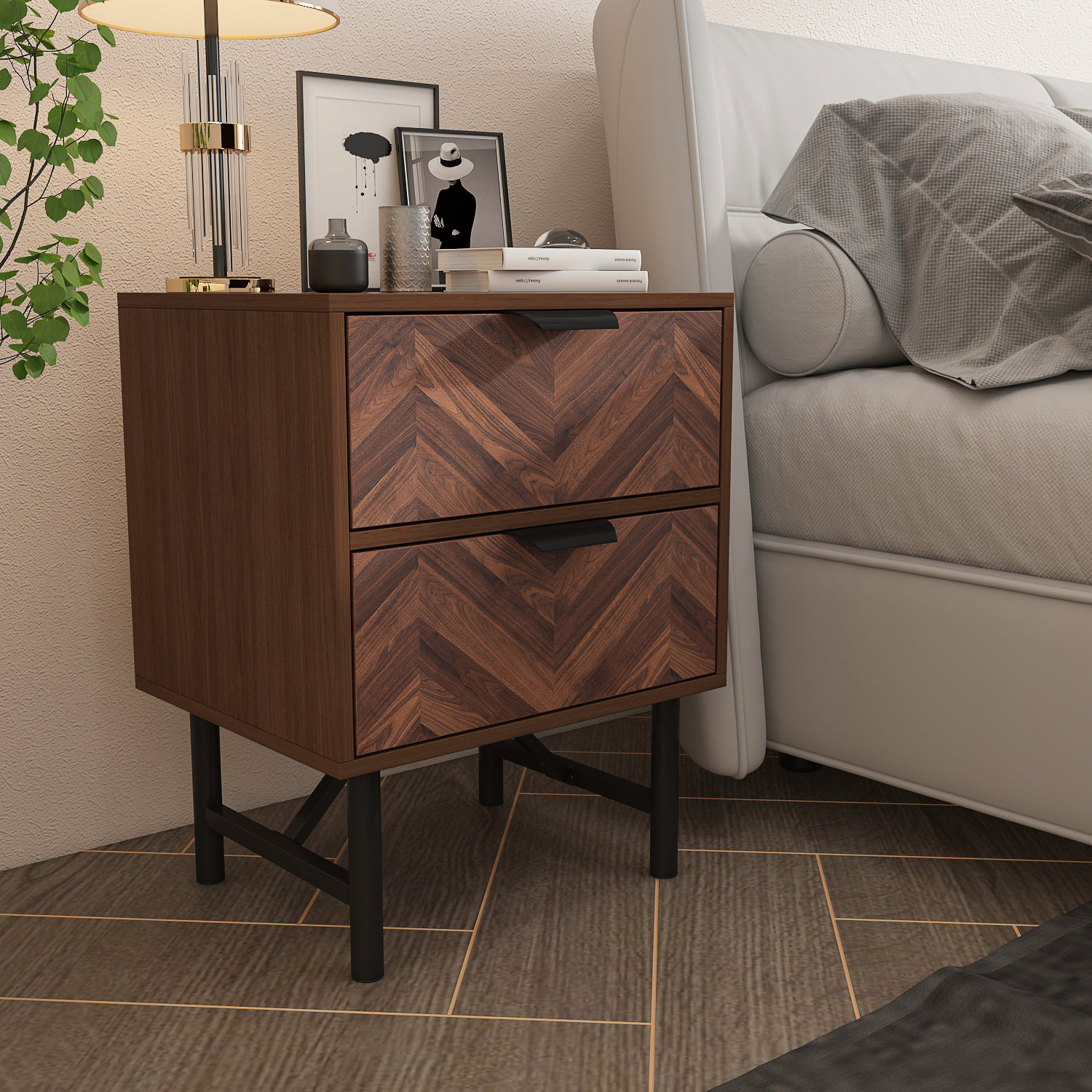 Union Rustic Aldyn Metal Nightstand & Reviews | Wayfair