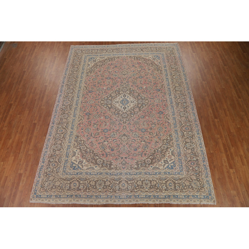 Tapis floral rose 10 x 13