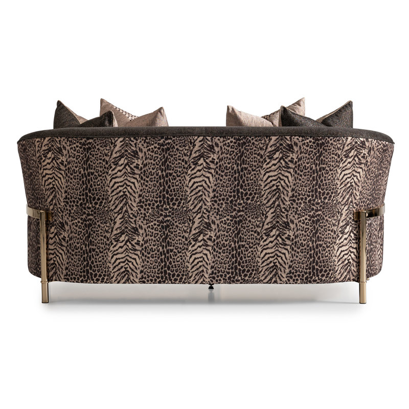 Lisbon 71'' Chenille Round Arm Loveseat, Onyx Chenille
