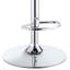 Élégant tabouret de bar rembourré gris avec structure et siège réglable