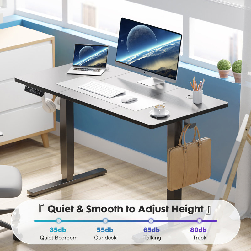 Jakyb Standing & Height-Adjustable Desks, 46.46'' Hx 62.99'' W x 23.62'' D, Black