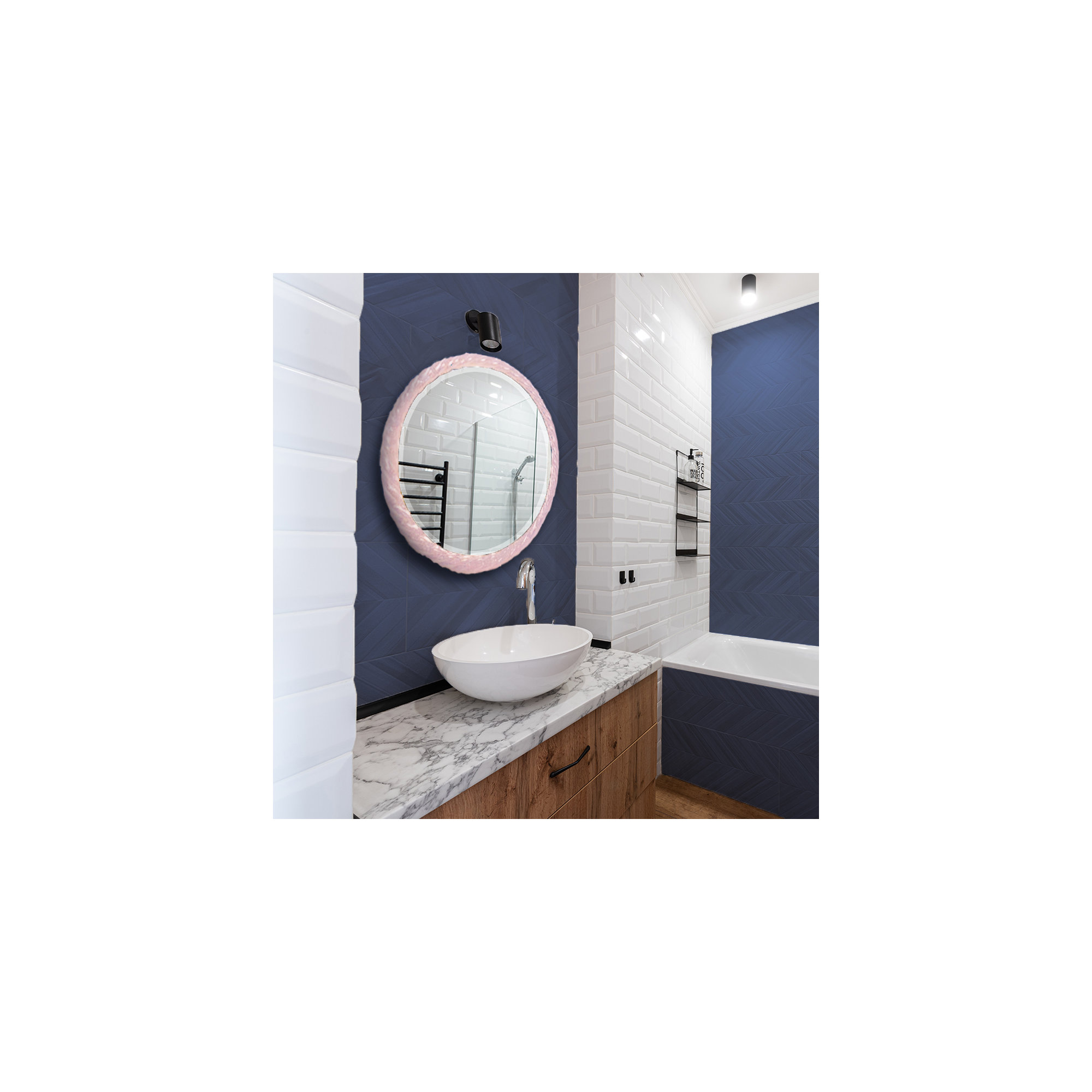 Mara Round Mirror, Lilac