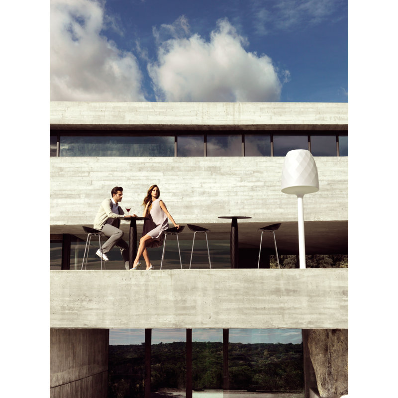 Vases Matte Ice White Plug-In LED Outdoor Floor Lamp, 86.5" H x 26.77" W x 26.77" D, Plug-In
