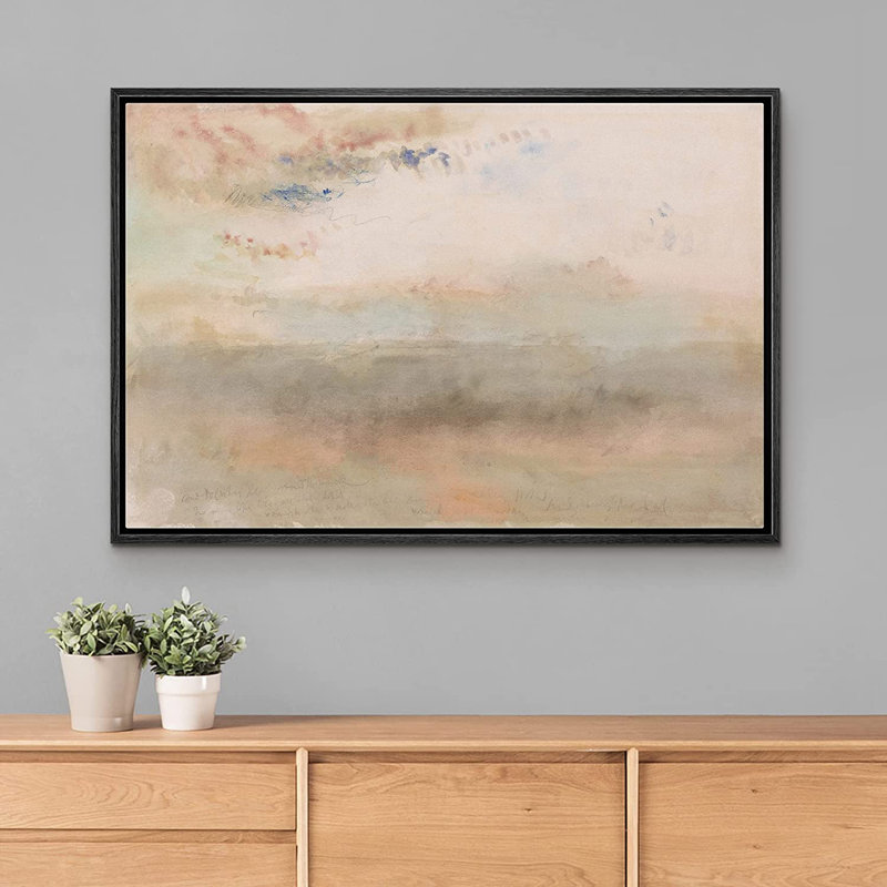 " Pastel Watercolor Tan Paint ", Black, 24" H x 36" W x 1.5" D
