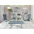 Dark Grey And Chrome Upholstered Tufted Bench